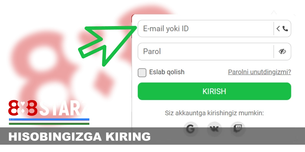 888starz in Uzbekistan - hisobingizga kiring